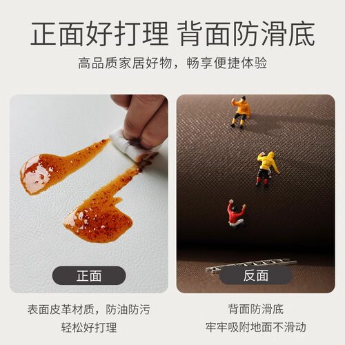 厨房地垫可擦洗PVC皮革地毯防水防油防滑大面积满铺免洗地垫脚垫 - 图2