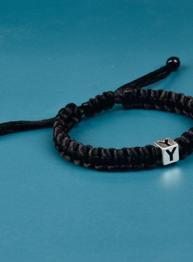 情侣纯银手工编织头发手链材料包