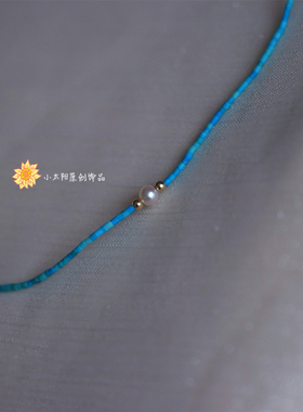 绿松石极细复古锁骨链颈链