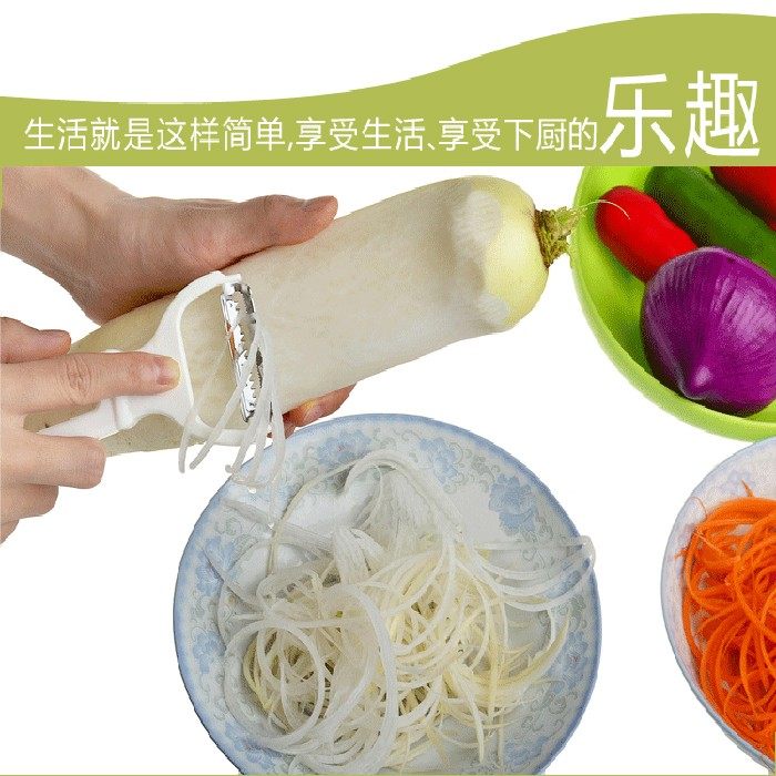 日本进口echo刨丝器切菜器擦丝器萝卜丝刨子土豆丝神器黄瓜切丝器_虎窝淘