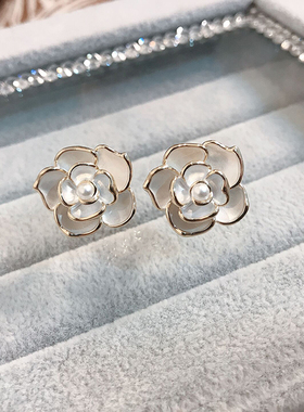 花朵耳钉s925纯银耳环不过敏高档设计感耳饰简约仙女玫瑰气质优雅