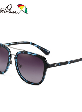 花雨伞复古风方框圆脸太阳眼镜