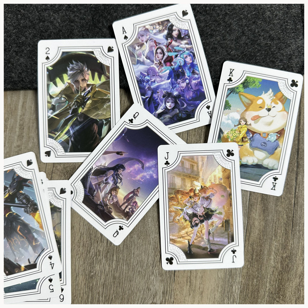 王者荣耀卡片王者荣耀扑克牌54张英雄卡片瑶妹纸质卡牌桑启戈娅西施程咬金桌牌