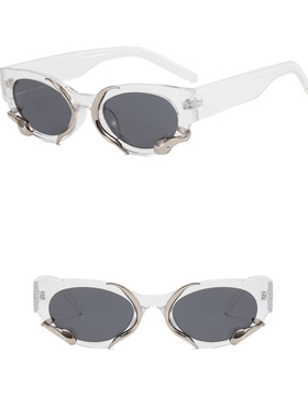 Y2K灵蛇凹造型防紫外线太阳镜