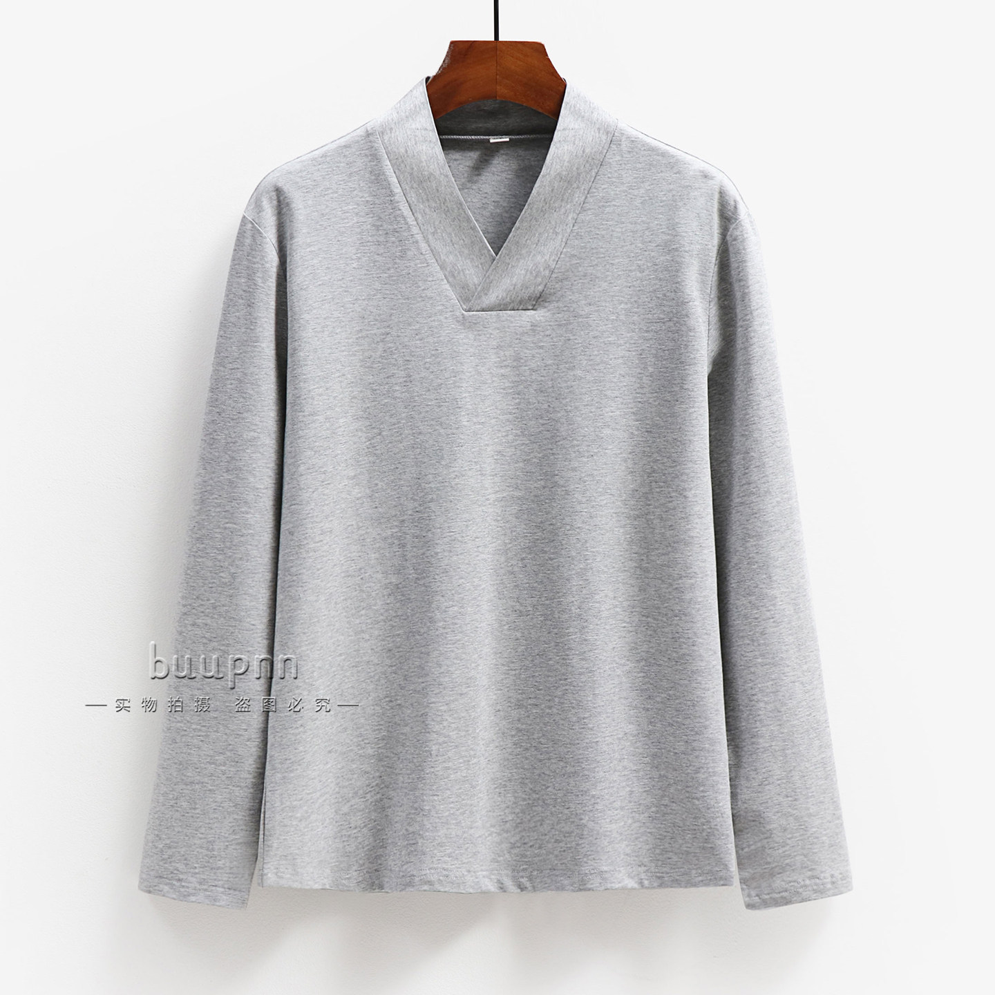 男士新中式禅意国风上衣长袖佛系汉服打底交领T恤,淘宝优惠券,粉丝福利购,淘宝优惠卷