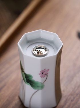 超越绮嘉心充电香炉手绘荷花