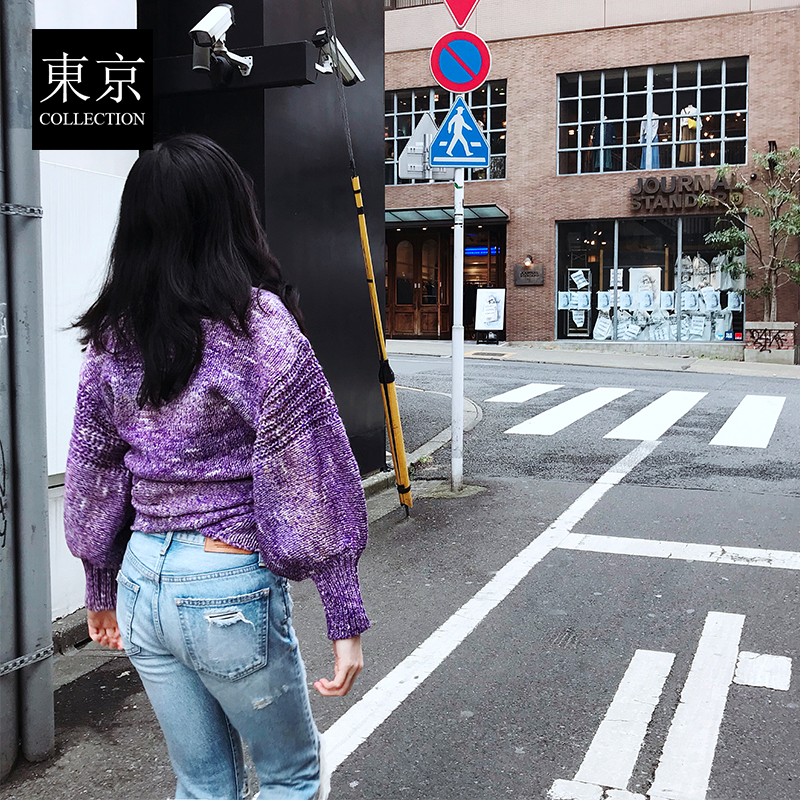 日本直邮代购 店主街拍 SLY 系带收腰粗线毛衣外套针织衫上衣女装