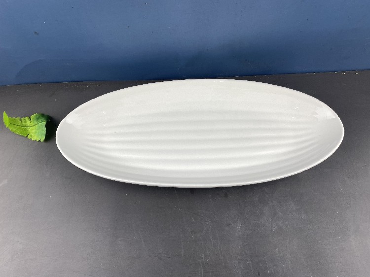 141618英寸陶瓷白菜盘椭圆盘通用超大形饭店鱼盘酒楼鱼盘商用菜盘,淘宝优惠券,粉丝福利购,淘宝优惠卷