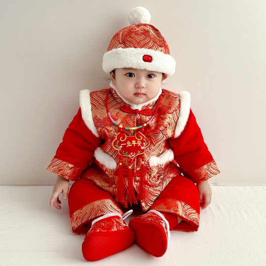 New year's greetings clothes for infants and young children in Tang suit