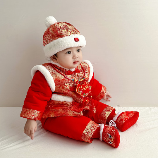 New year's greetings clothes for infants and young children in Tang suit