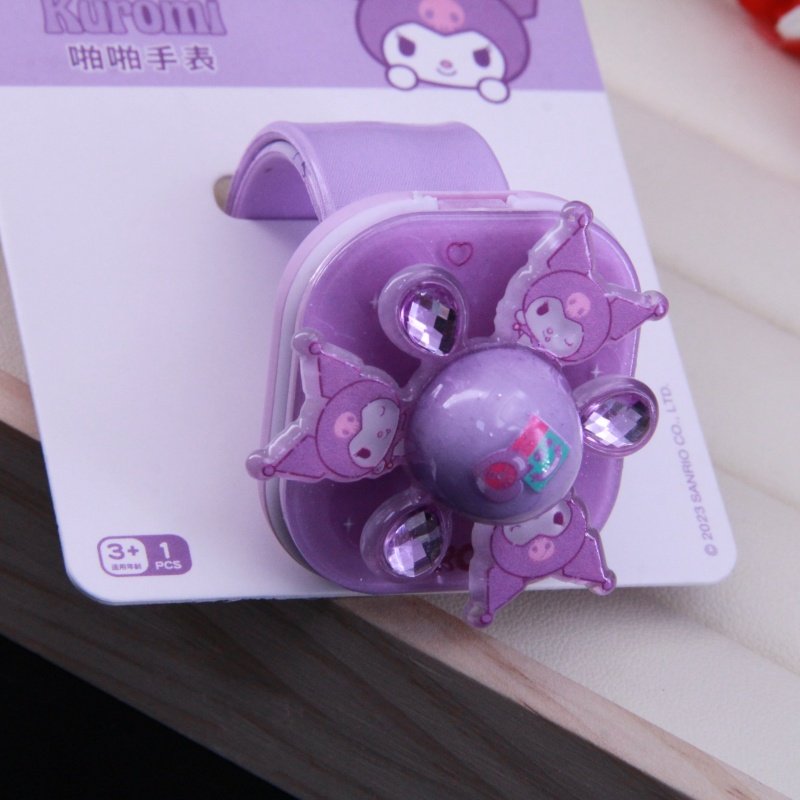 三丽鸥水晶翻盖儿童手表啪啪圈旋转闪灯发光拍拍圈女童库洛米手环,淘宝优惠券,粉丝福利购,淘宝优惠卷