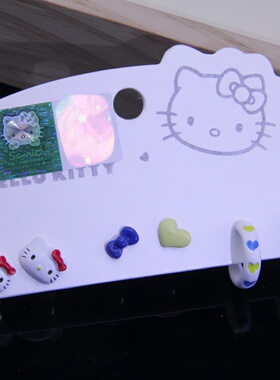 Sanrio/三丽鸥四支女耳钉银针防敏hallokiyyt猫蝴蝶结耳饰耳环