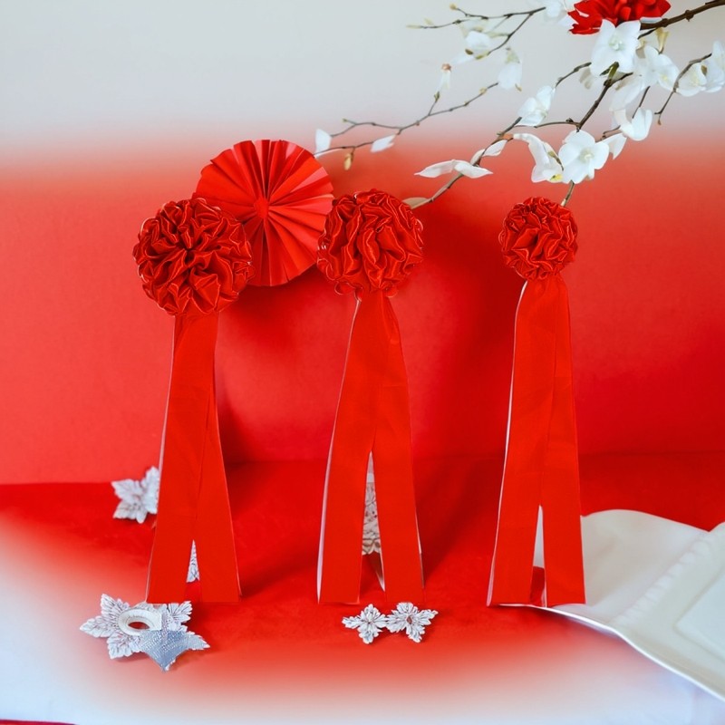 迷你小花球小狮子装饰红色花球结婚摆件小红花道具场景挂饰红绣球,淘宝优惠券,粉丝福利购,淘宝优惠卷