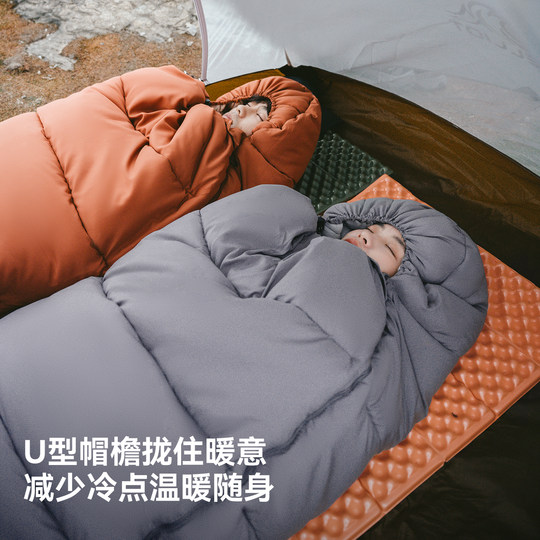 Pelch and outdoor sleeping bags and quilts are thickened for adults