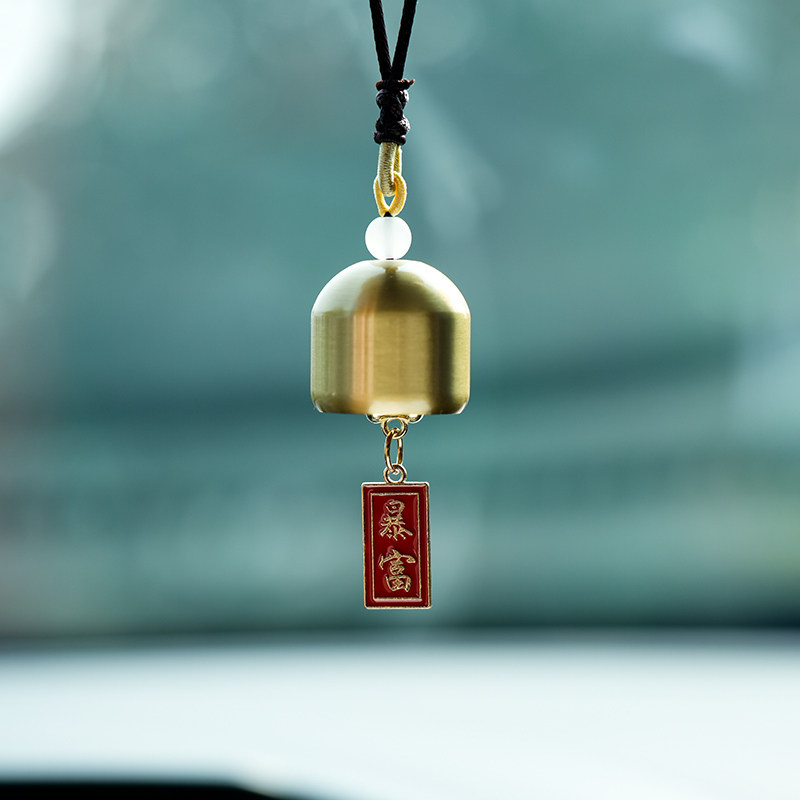 可爱许愿牌风铃祝福纯铜铃铛创意手工DIY金属小门铃汽车挂件装饰,淘宝优惠券,粉丝福利购,淘宝优惠卷