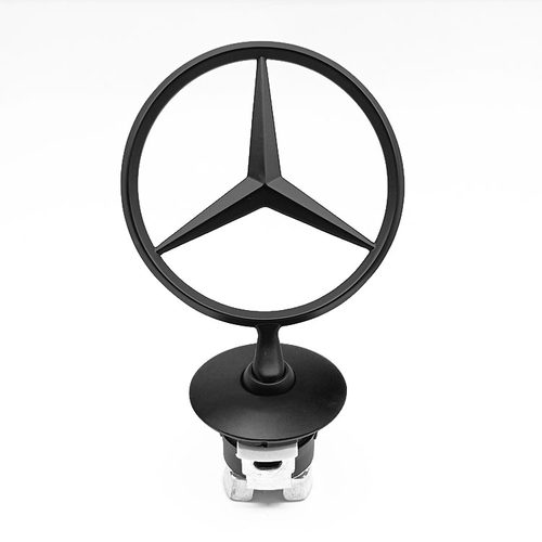 奔驰立标 C级E级S级S300L S350L E350L改装黑色引擎盖车标 后尾标 - 图2