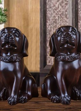 木雕摆件木质生肖客厅工艺品