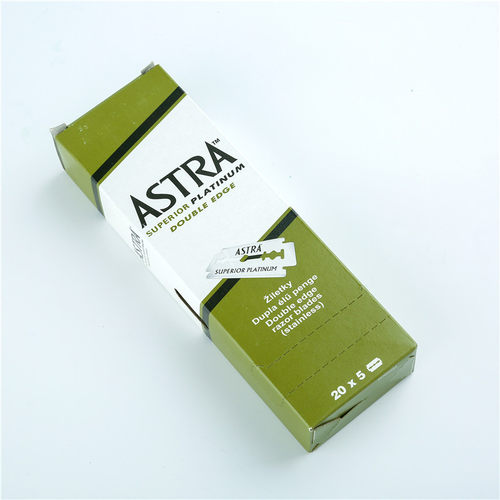俄罗斯 Astra 男士剃须刀刀片 不锈钢白金双刃 双面 100片/盒 - 图3