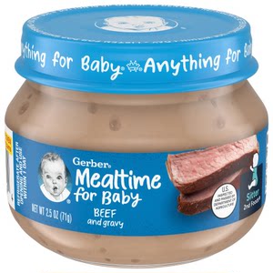 4瓶美国嘉宝二段肉泥Gerber牛肉鸡肉火腿猪肉泥进口婴儿宝宝辅食