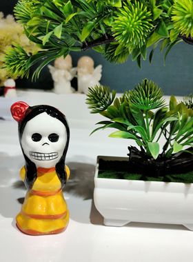 新品陶瓷黑暗风人偶个性摆件高度11.5/非偏满23包邮部分瑕