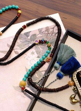 中国风复古手工包刺绣棉布搭扣零钱包国风礼物可放银行卡