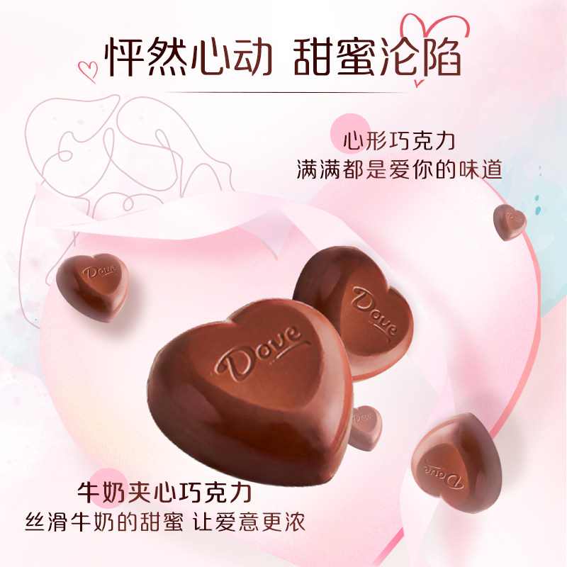 德芙玫瑰心语巧克力礼盒127g牛奶巧克力新年礼物年货送礼,淘宝优惠券,粉丝福利购,淘宝优惠卷