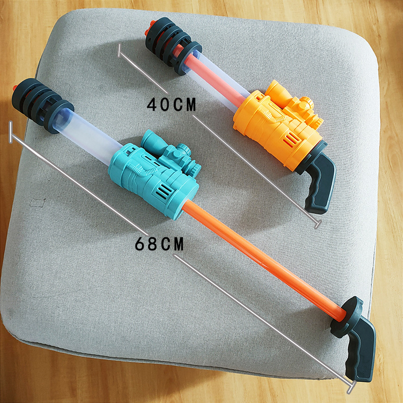 儿童大号41CM 新加特林5喷口水炮夏季戏水玩具漂流抽拉水枪便携 - 图0