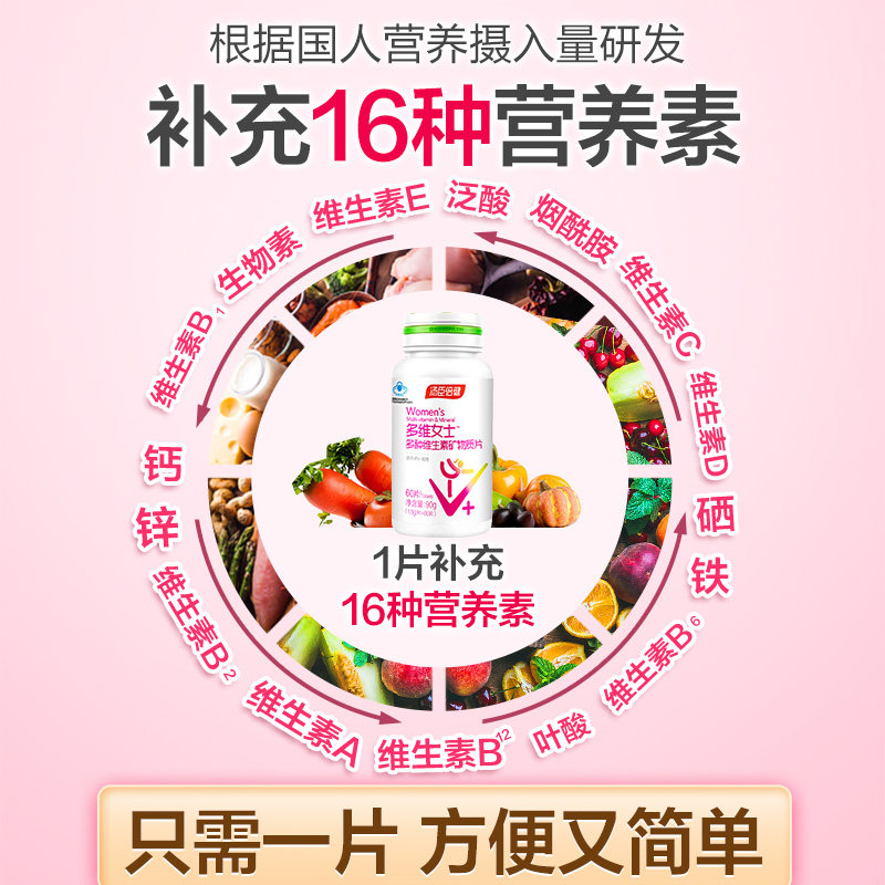 汤臣倍健女士多种复合维生素a钙片 汤臣倍健佰健维生素/复合维生素
