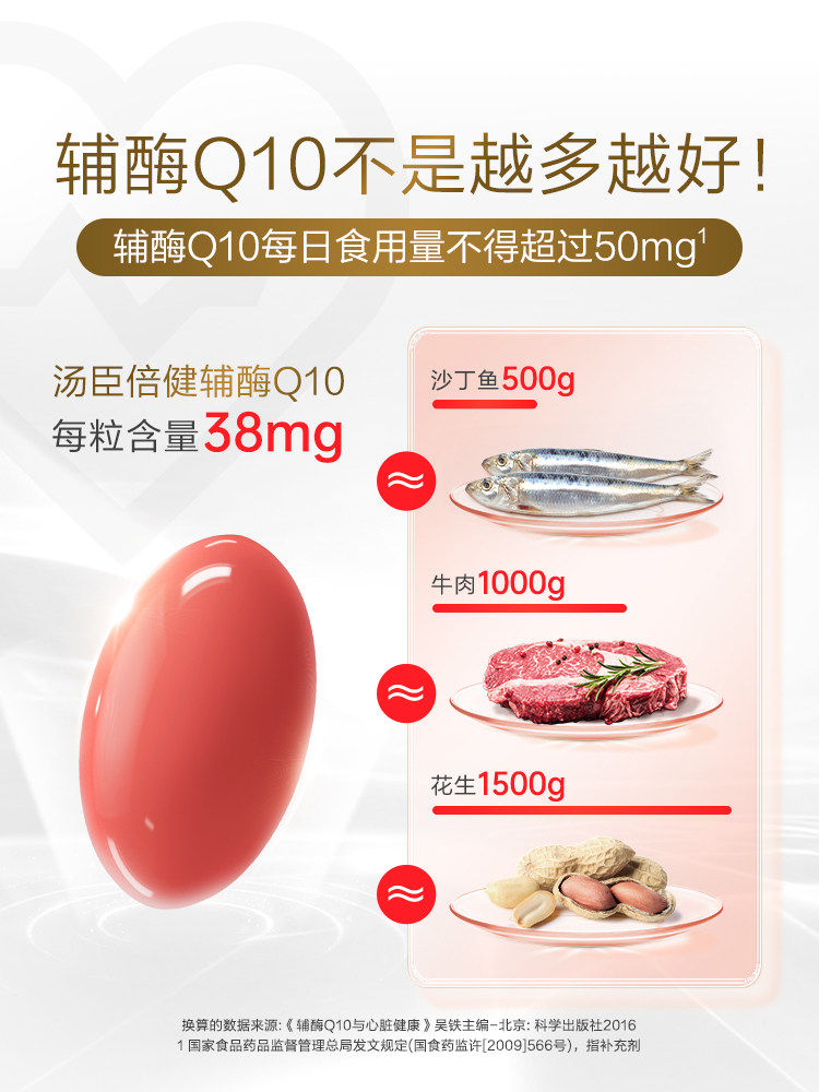 汤臣倍健辅酶q10官方旗舰店正品软胶囊心脏老年人增强免疫力进口