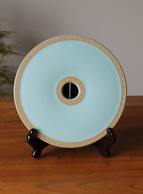 寻天青汝瓷和氏璧摆件饰品