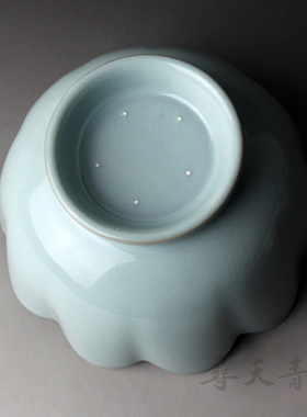 原产地原矿天青莲花碗