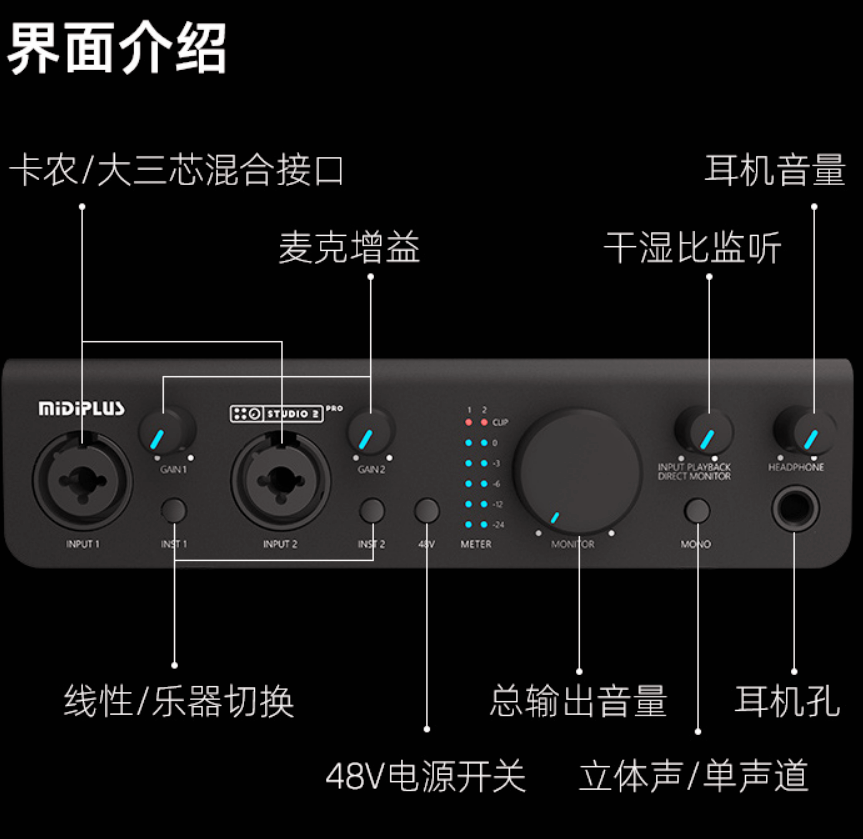音响测量设备套装线材齐全STUDIO2+KM-2测试声卡话筒(送中文软件) - 图1