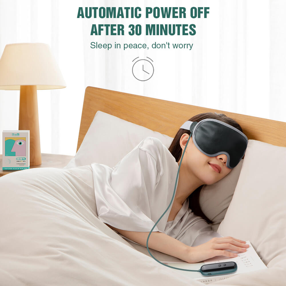 3D Heated Eye Mask Electric Portable Eye Massager Blindfold - 图0