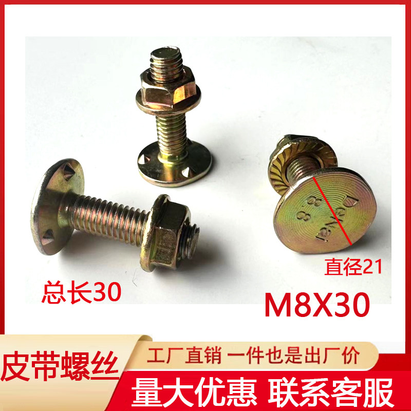 抛丸机配件皮带提升斗畚斗蟹壳螺丝M8x30M10x40自锁法兰螺母防滑,淘宝优惠券,粉丝福利购,淘宝优惠卷