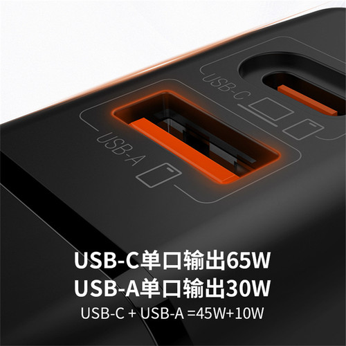 LDNIO原装正品氮化镓PD65W笔记本C快充电源旅行插头USB手机充电器 - 图0