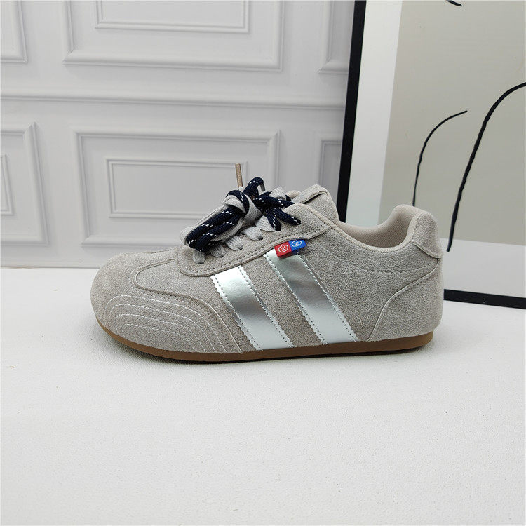 工厂清仓处理圆头拼色德训鞋女白色系带休闲运动鞋学院风圆头板鞋,淘宝优惠券,粉丝福利购,淘宝优惠卷