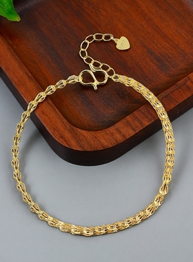 凤尾925纯银手链女ins小众轻奢设计感锁骨链圣诞生日礼物