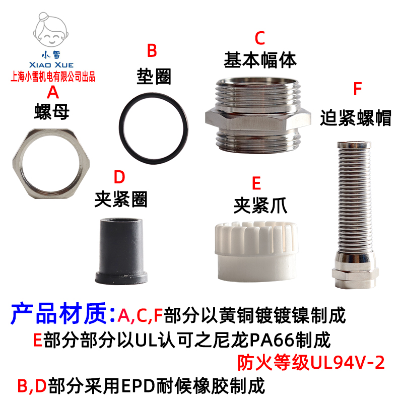 金属防折弯电缆接头PG21长尾巴锁紧头线缆葛兰头金属弹簧耐扭接头-图0