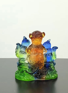 宋韶光2026马年吉祥物属龙[鼠猴喜合]吊坠摆件宋绍光招财琉璃装饰