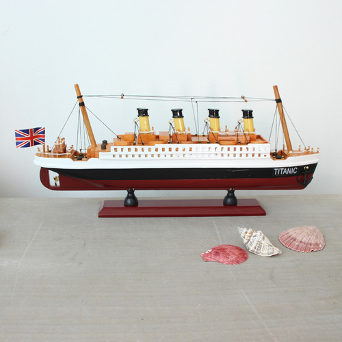 泰坦尼克号模型木质帆船装饰品客厅仿真游轮成品轮船精品家居摆件