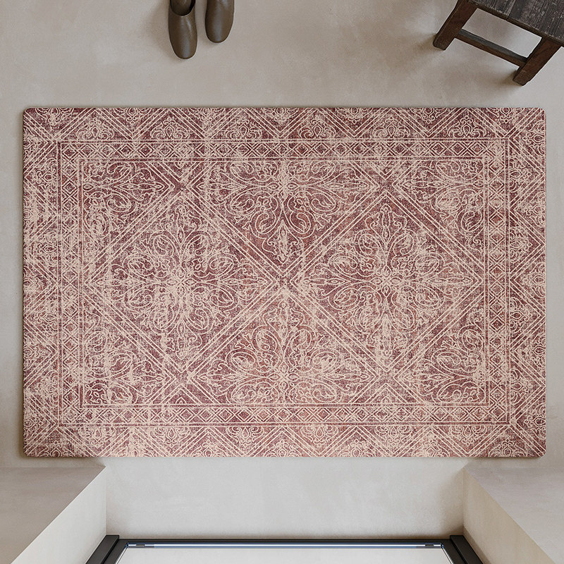 寻由洛可可民族风复古入户门地垫进门玄关地毯高级感防滑圈绒脚垫,淘宝优惠券,粉丝福利购,淘宝优惠卷