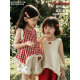 Youyou Girls Suit Children's 2026 Summer New Sleeveless Ruffled Lace Doll Shirt Cool Loose Shorts Trendy