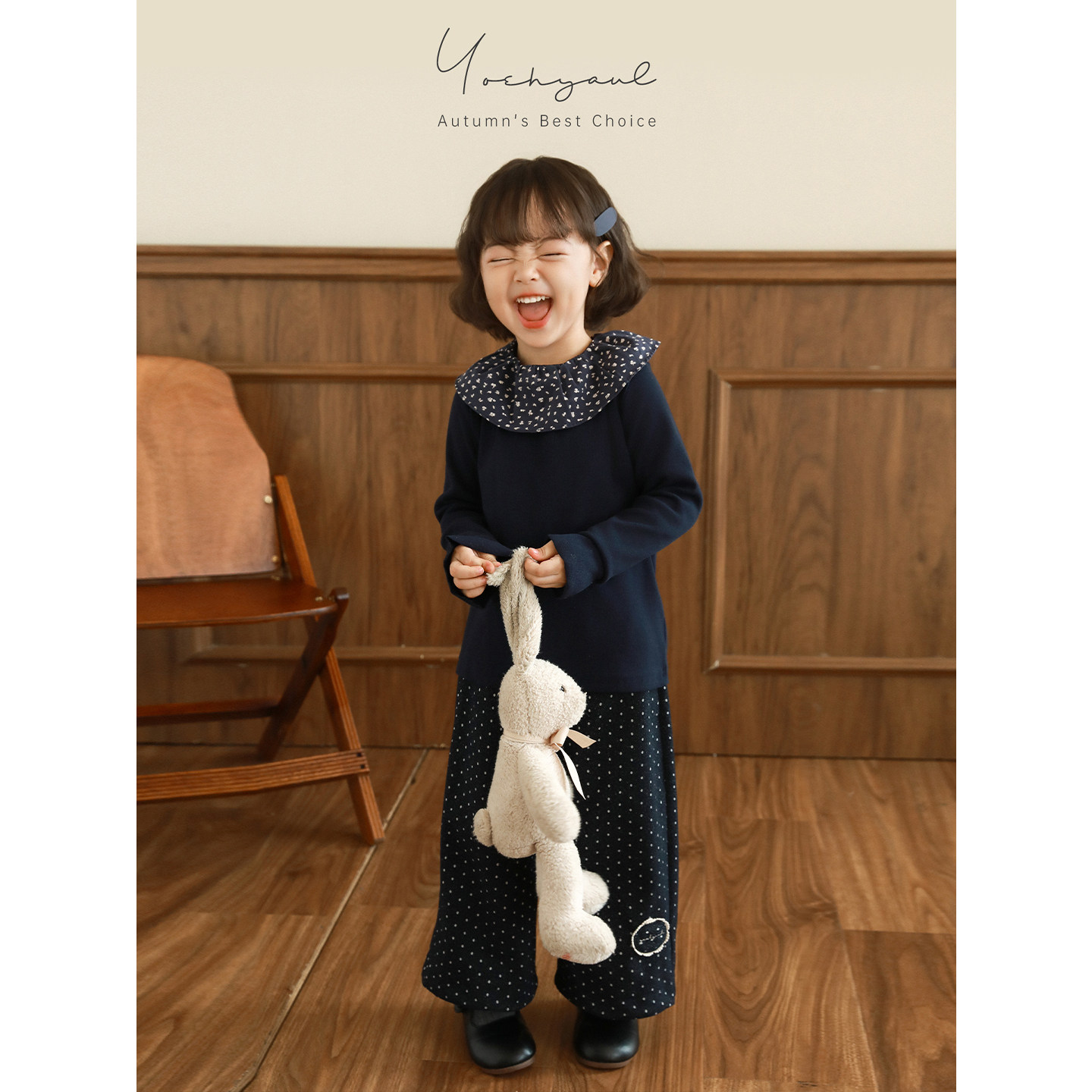 幼悠女童韩系复古打底衫2025秋季洋气可爱防风保暖娃娃领休闲上衣,淘宝优惠券,粉丝福利购,淘宝优惠卷