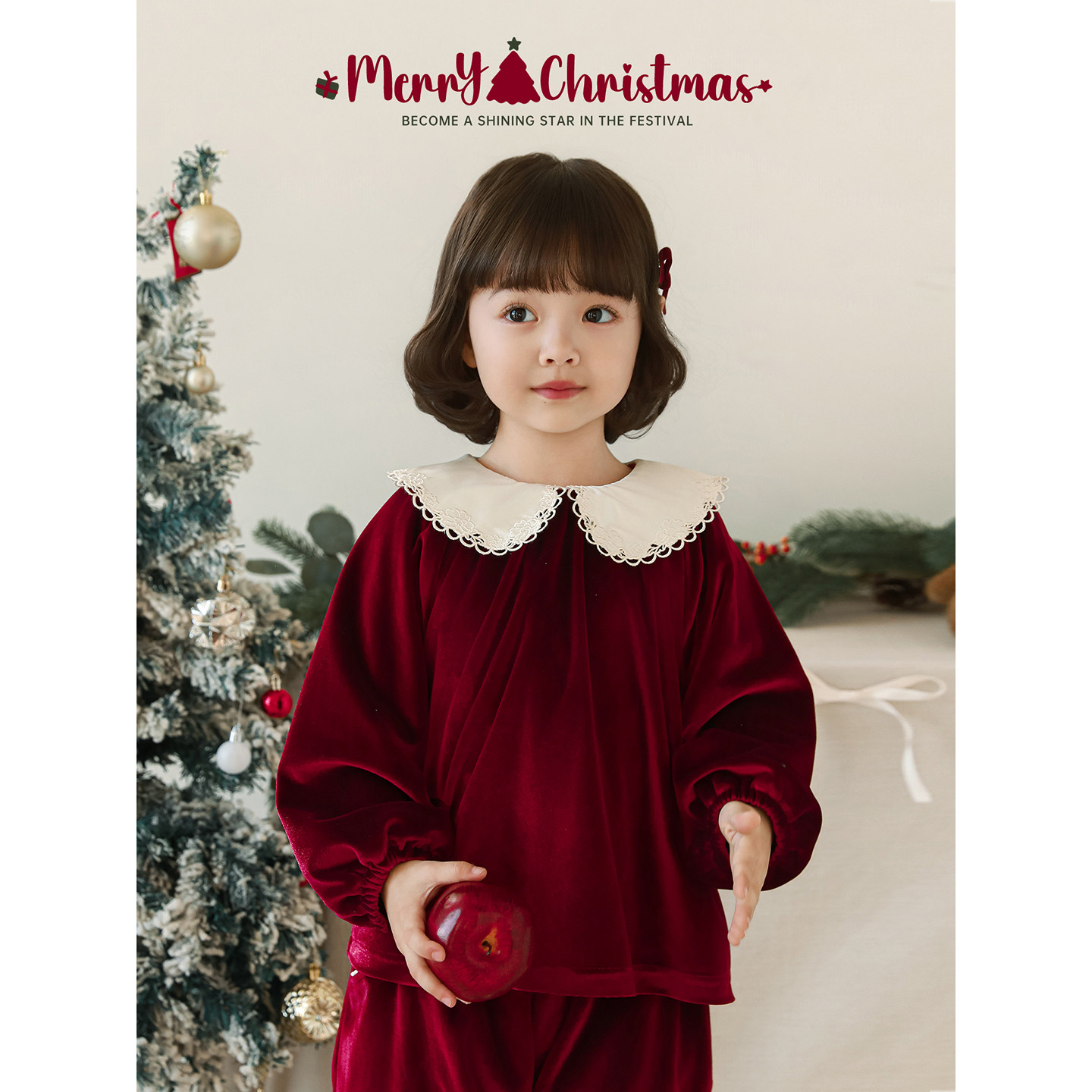 幼悠女童2025冬季新款加绒厚实保暖娃娃衫假两件打底裤圣诞节套装,淘宝优惠券,粉丝福利购,淘宝优惠卷