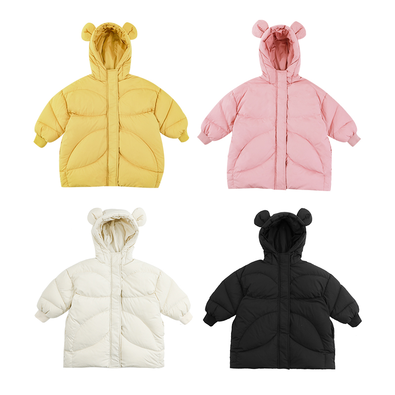 幼悠童装儿童长款羽绒服女童外套冬季宝宝保暖萌趣卡通连帽外衣潮,淘宝优惠券,粉丝福利购,淘宝优惠卷