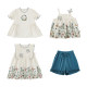 ເດັກຍິງໄວຫນຸ່ມ butterfly suit summer ຮູບແບບໃຫມ່ sleeve ບິນຂະຫນາດນ້ອຍເດັກນ້ອຍ blouse dress ເຢັນ suspenders ວ່າງສັ້ນ trendy