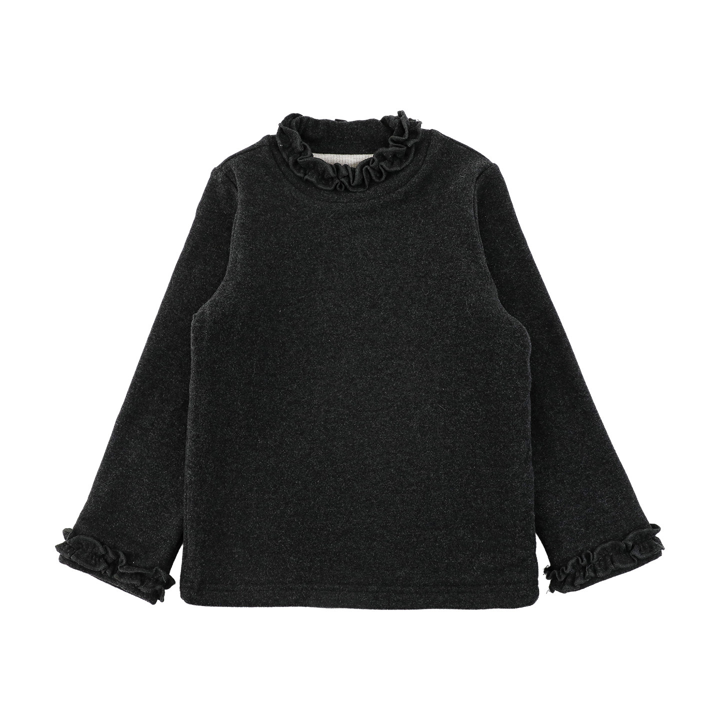幼悠女童2025冬季新款木耳花边领打底衫时尚简约透气保暖儿童T恤,淘宝优惠券,粉丝福利购,淘宝优惠卷
