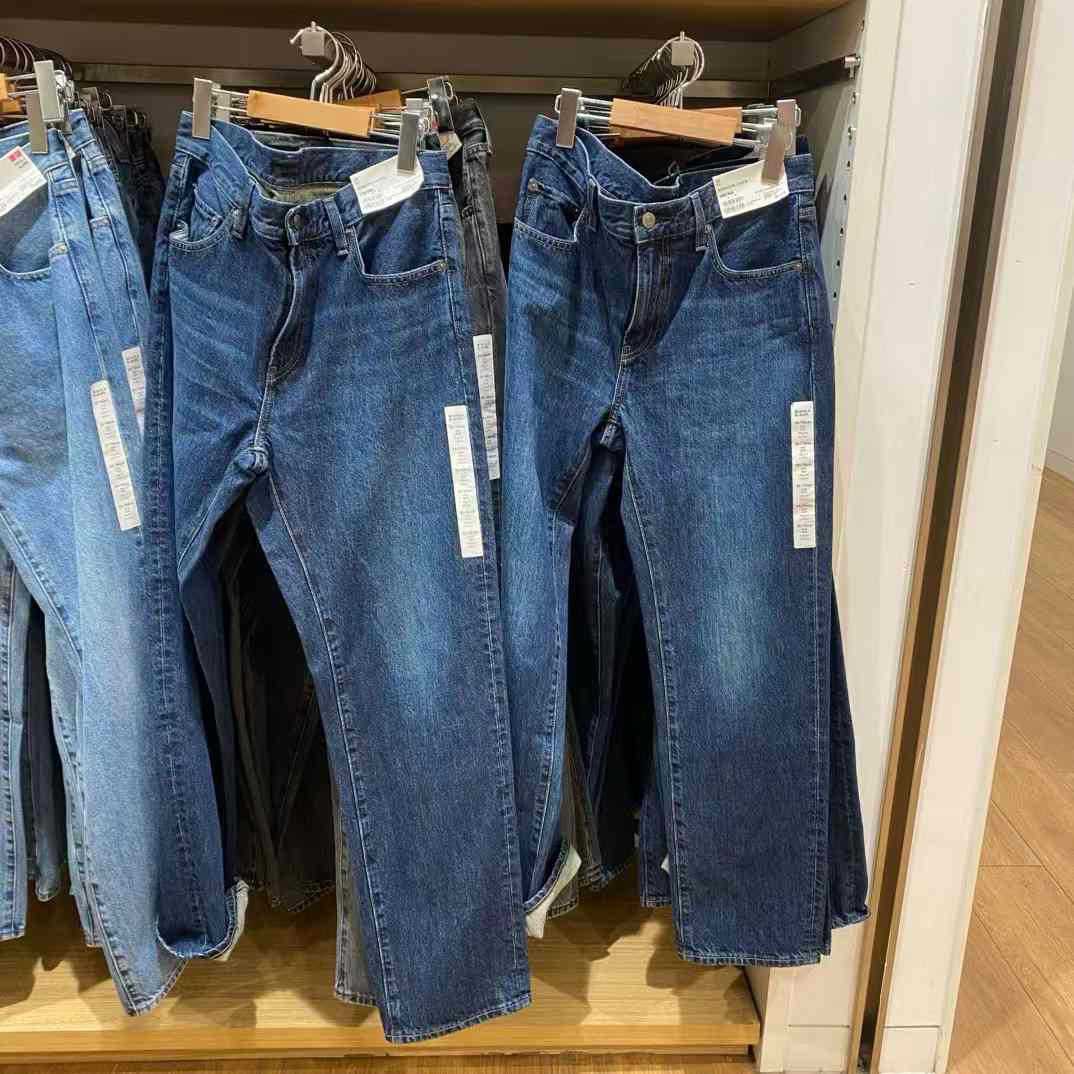 出品2025春新款宽松直筒牛仔裤休闲长裤男女K470542/475551 - 图1