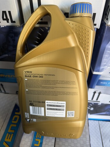Ravenol拉锋VSW拉峰0W30大众奥迪VW504 507国6 4+5类全合成机油 - 图0
