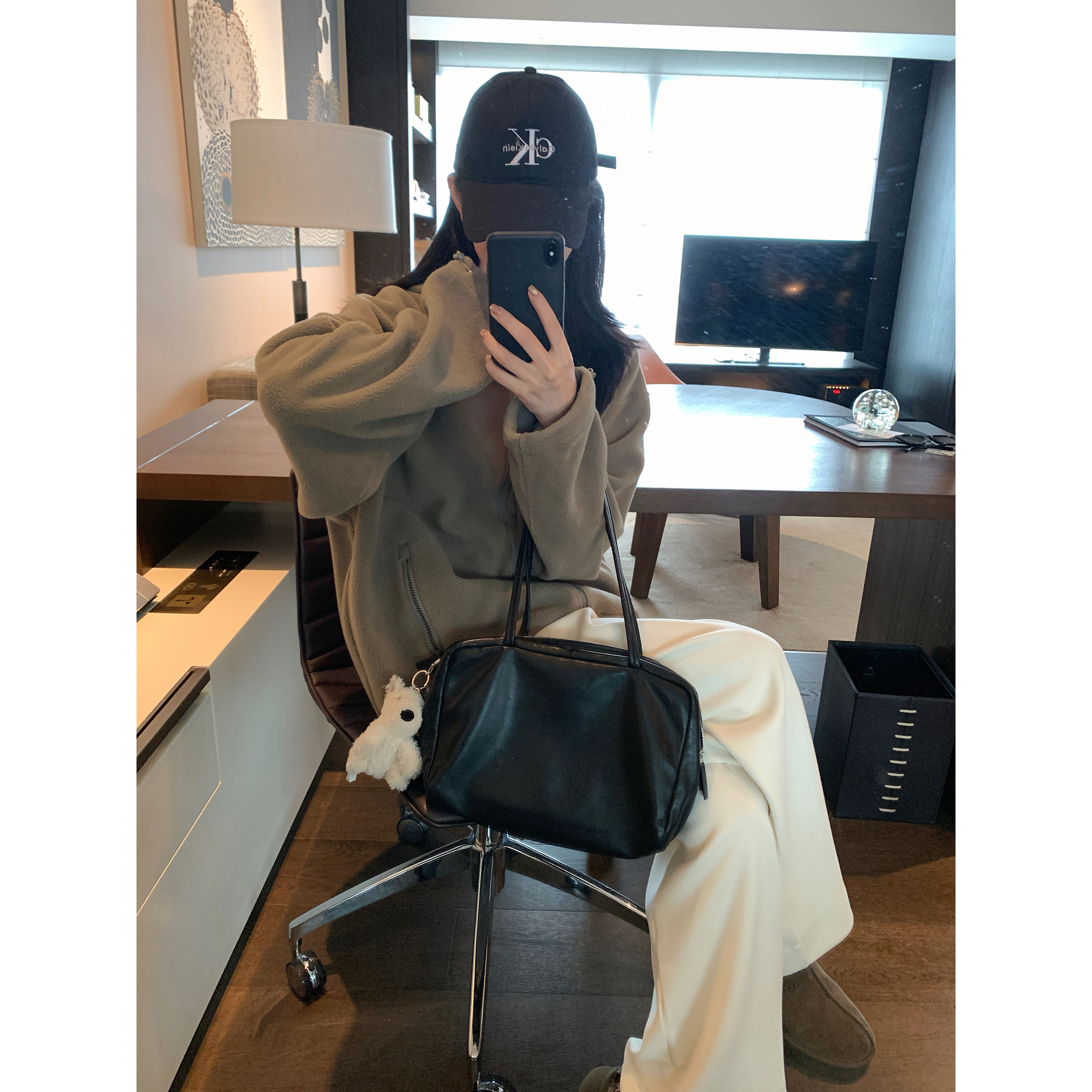 大小姐77舒服入冬！软糯时髦慵懒温暖摇粒绒拉链开衫宽松休闲外套 - 图2